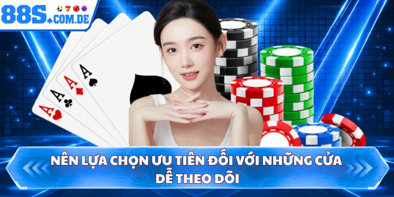 Nên lựa chọn ưu tiên đối với những cửa dễ theo dõi